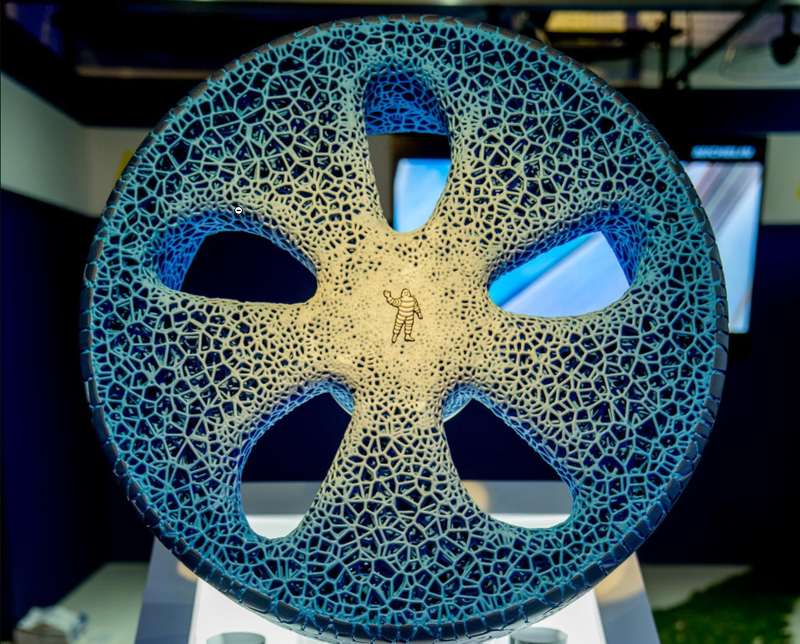 Illustration for article titled Michelin Vision 3D-Printed Tire Concept